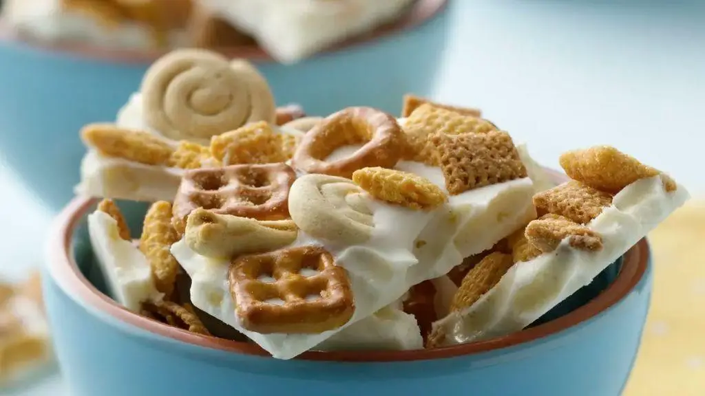 Crispix White Chocolate Bark
