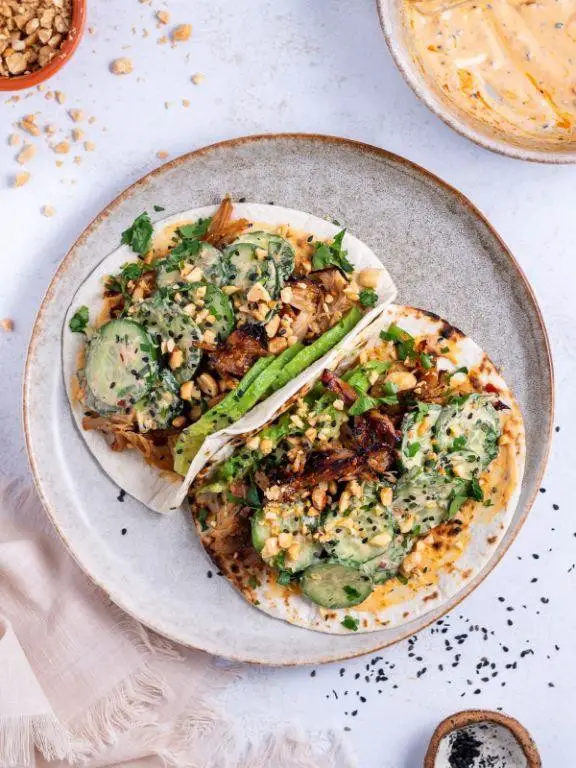 Crispy Teriyaki Chicken Tacos
