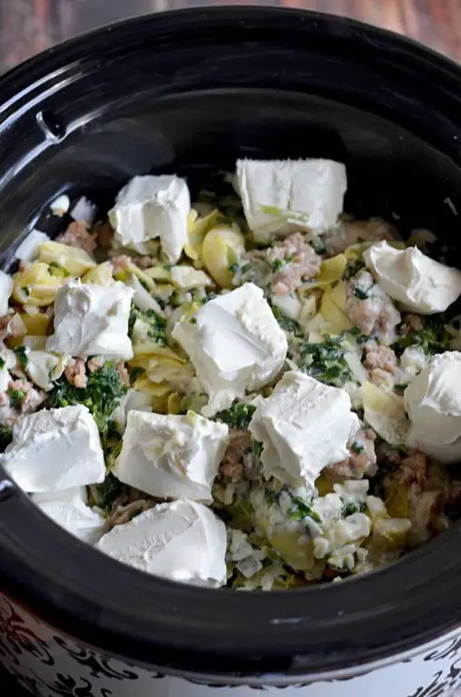 Crock Pot Italian Sausage and Spinach Dip