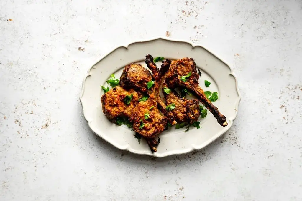 Curry Spiced Air Fryer Lamb Chops