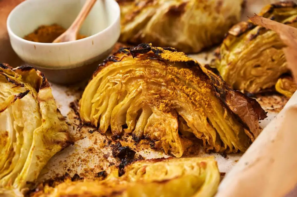 Curry-Spiced Roasted Cabbage Wedge