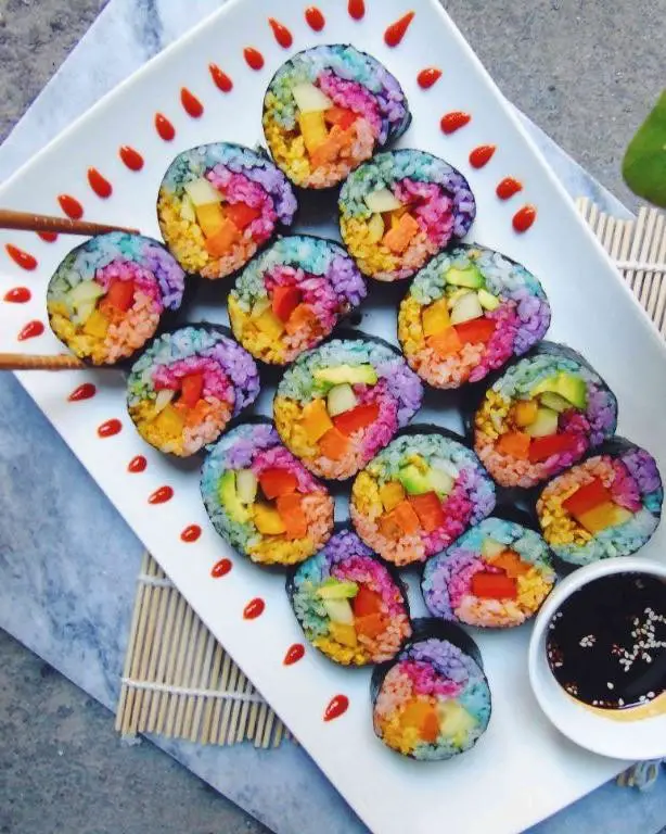 DIY Sushi Rolls with Colorful Fillings