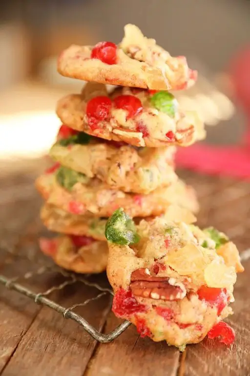 Easy Glazed Fruitcake Cookies