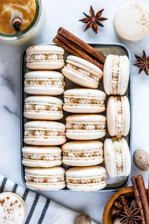 Eggnog Macarons