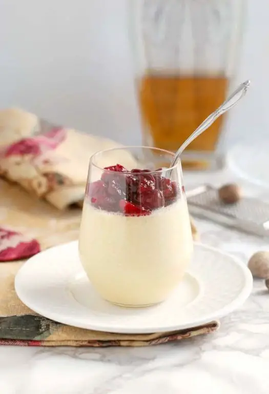 Eggnog Panna Cotta with Nutmeg