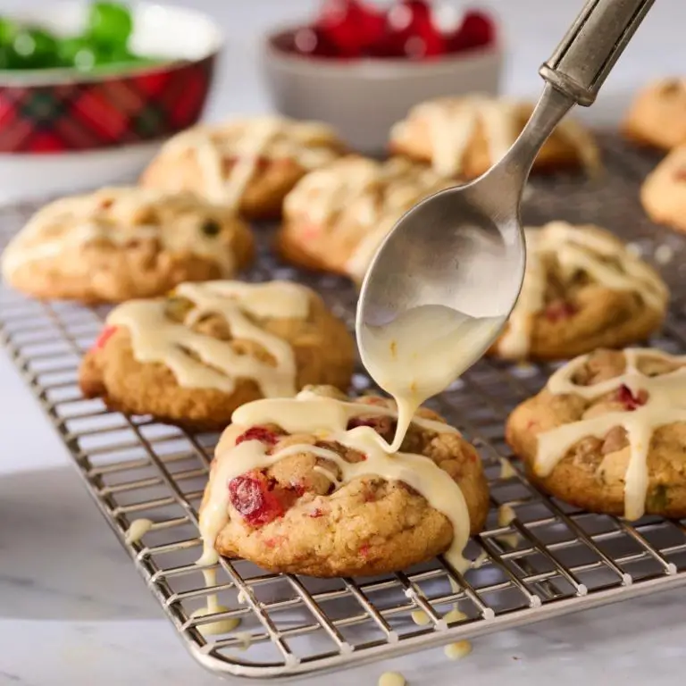 Festive Fruitcake Cookies with Icing