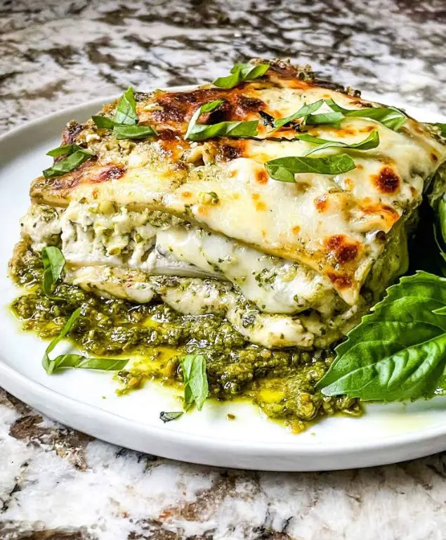Fresh Mozzarella and Pesto Lasagna