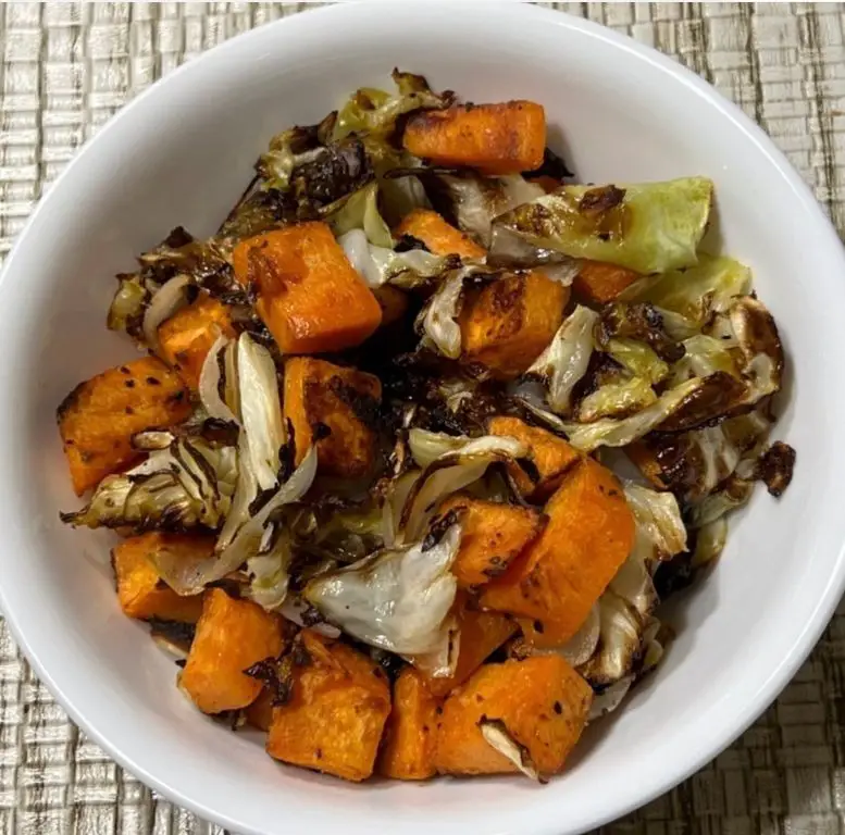 Fried Cabbage with Sweet Potatoes