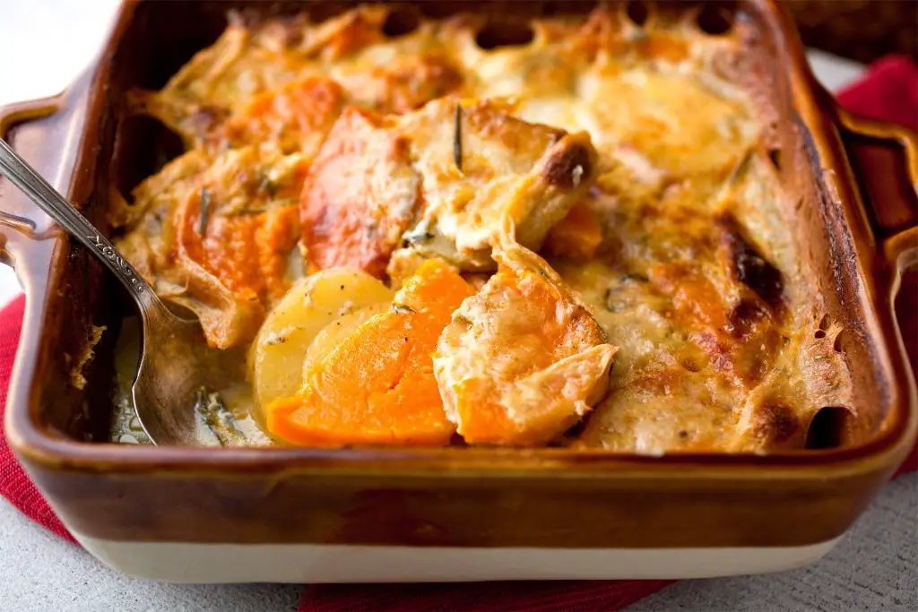 Frozen Squash and Potato Gratin