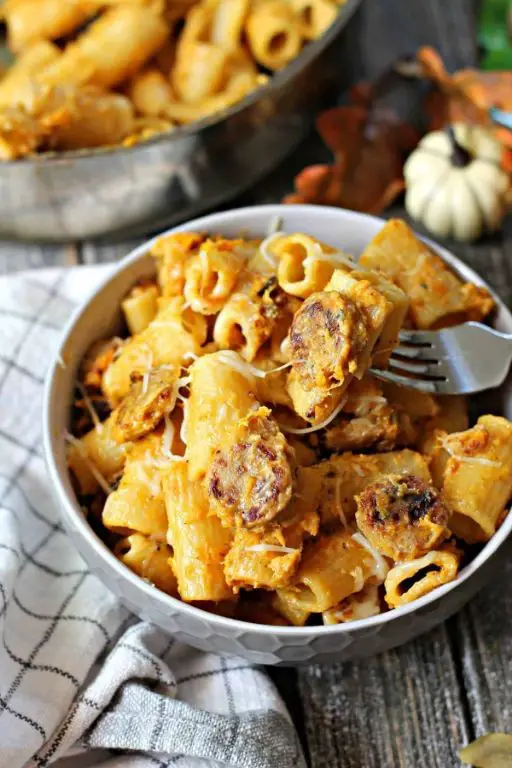 Frozen Squash and Sausage Pasta