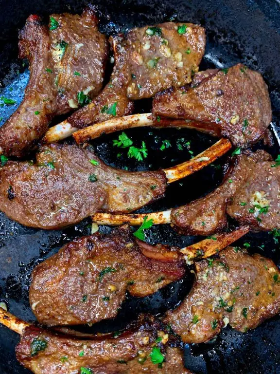 Garlic Butter Air Fryer Lamb Chops