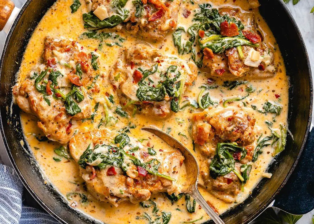 Garlic Butter Chicken with Mozzarella and Spinach