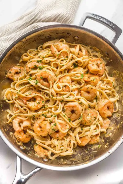Garlic Butter Shrimp Pasta for a Crowd
