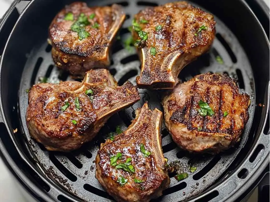 Garlic Herb Air Fryer Lamb Chops
