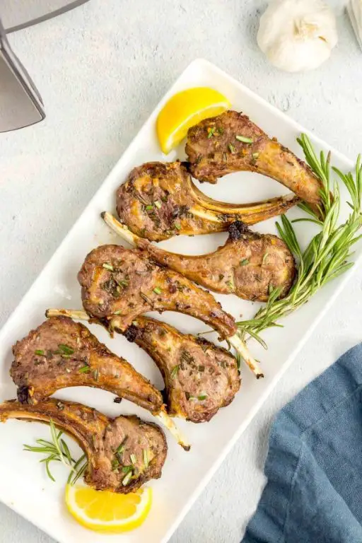 Garlic Parmesan Air Fryer Lamb Chops