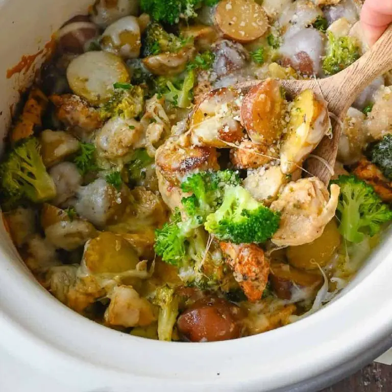Garlic Parmesan Chicken and Broccoli Crockpot
