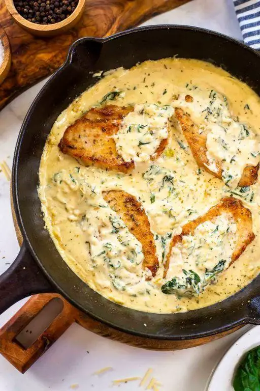 Garlic Parmesan Pork Chop Skillet with Cauliflower