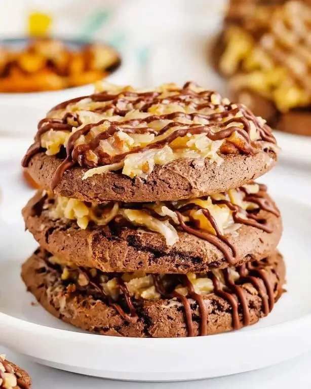 German Chocolate Cake Cookies with Coconut Frosting