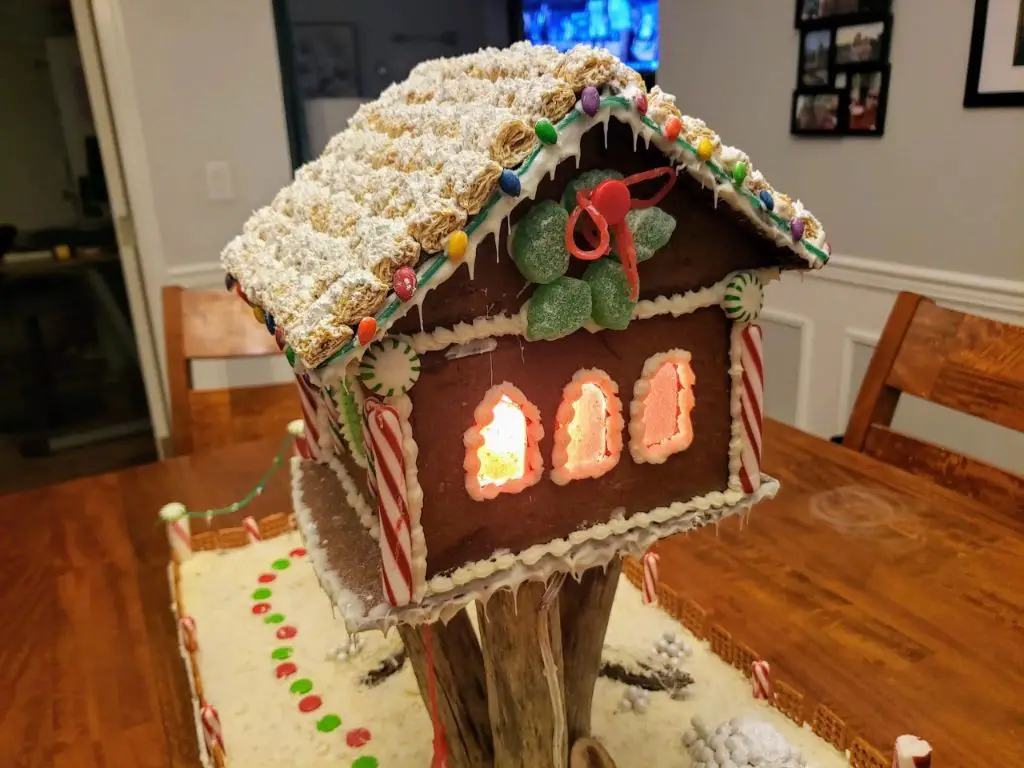 Gingerbread House with Candy Window Panes