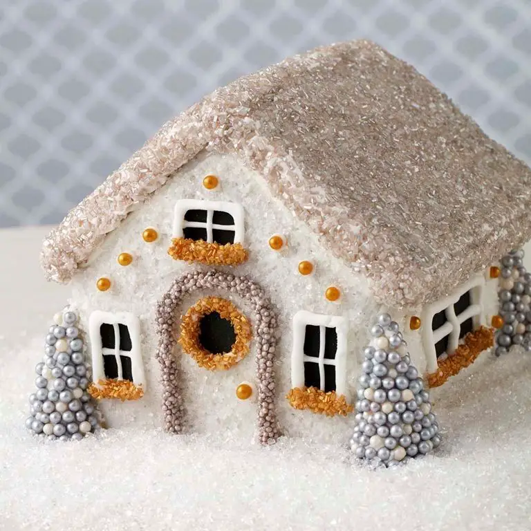 Gingerbread House with Edible Glitter Snow