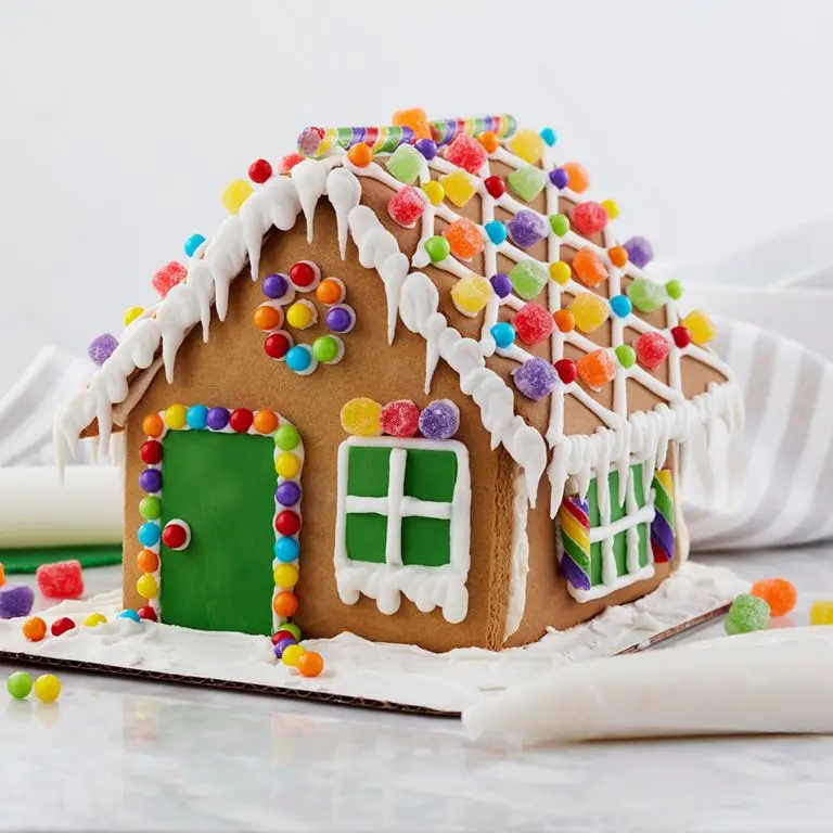 Gingerbread House with Gumdrop Pathway