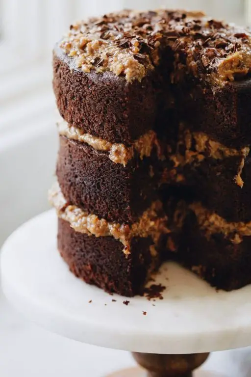 Gluten-Free German Chocolate Cake with Almond Flour