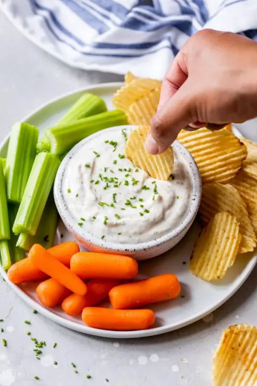 Greek Yogurt Ranch Dip with Veggie Platter