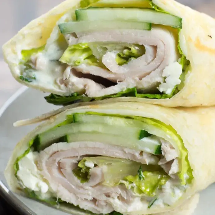 Greek Yogurt and Cucumber Tortilla Roll Ups