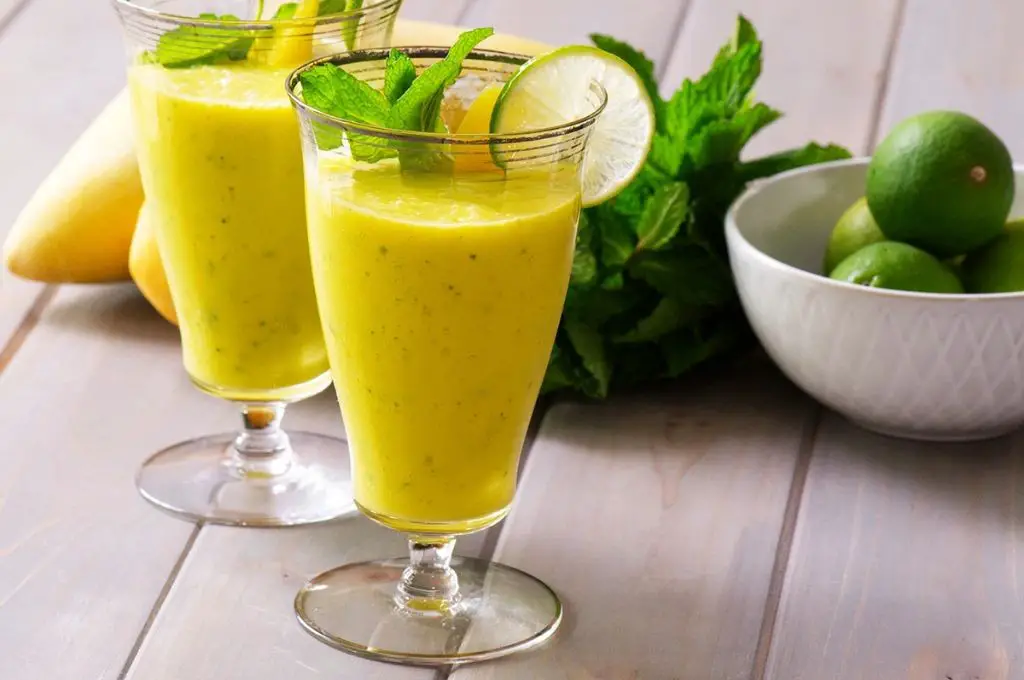 Green Mango Lassi with Mint