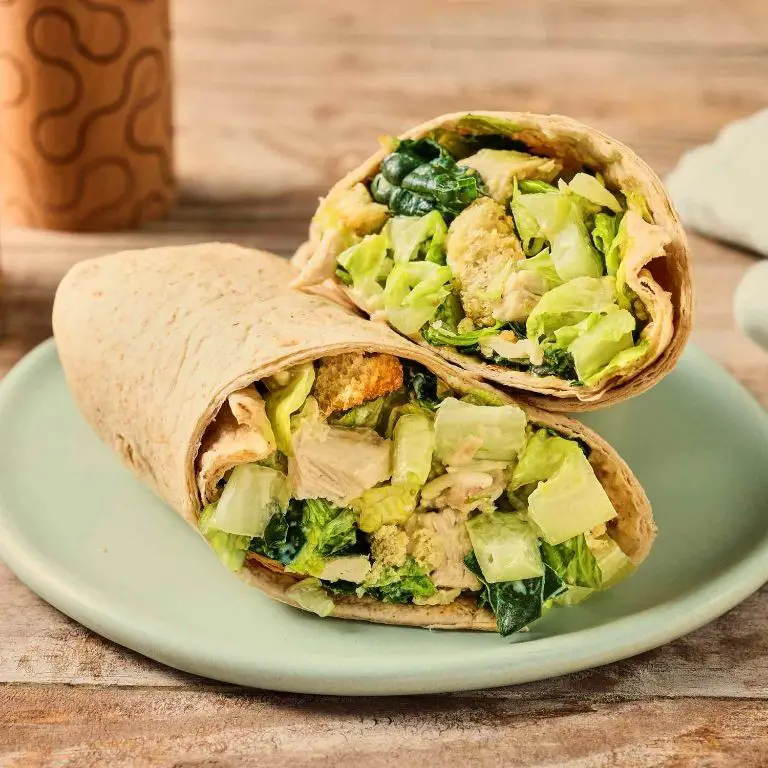 Grilled Chicken Caesar Wrap with Whole Wheat Tortilla