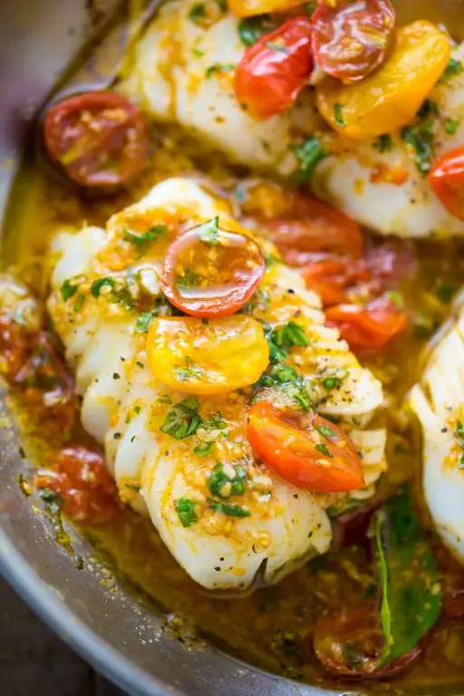 Grilled Cod with Tomato Basil Relish