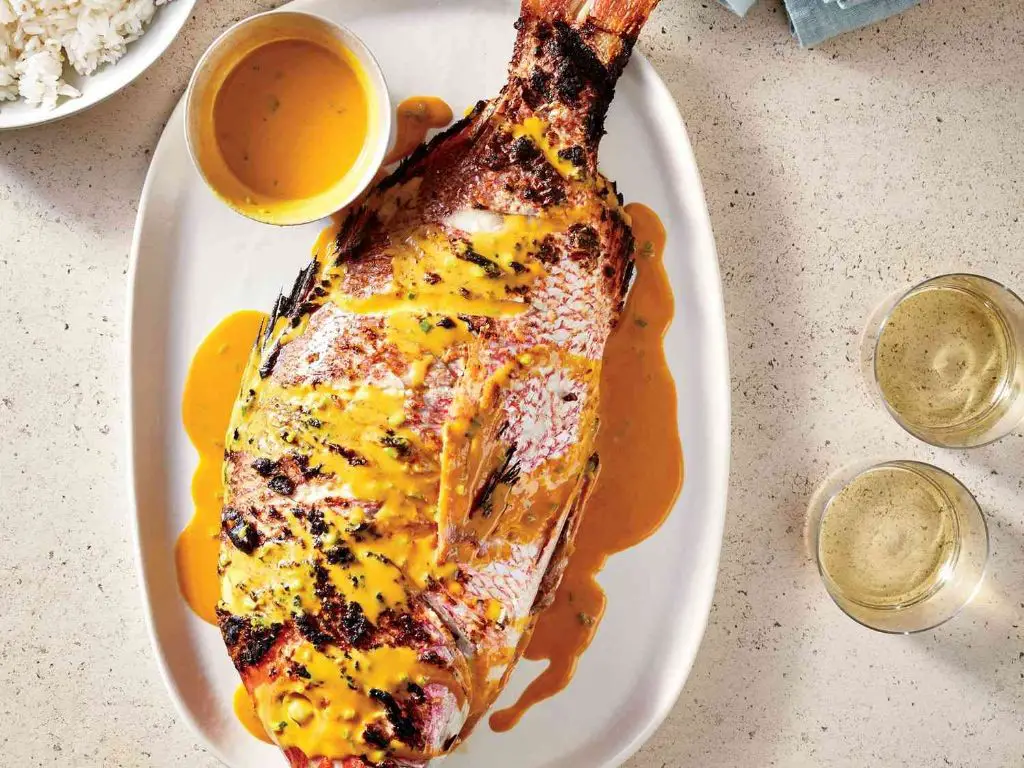 Grilled Fish with Coconut Marinade