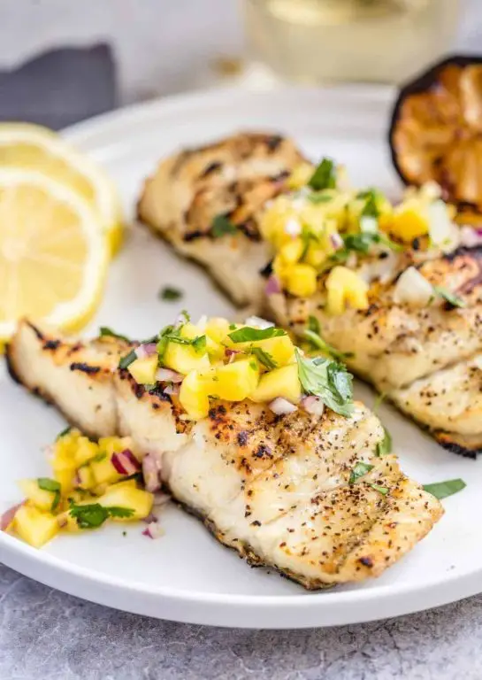 Grilled Halibut with Mango Salsa