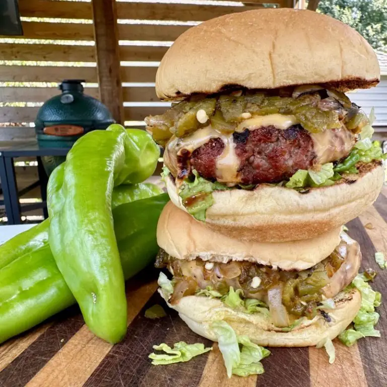 Grilled Hatch Chili Burgers