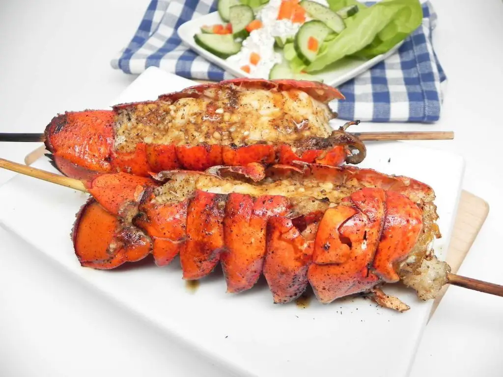 Grilled Lobster Tail with Garlic Butter