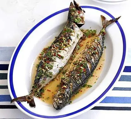 Grilled Mackerel with Sweet Ginger Barbecue Sauce