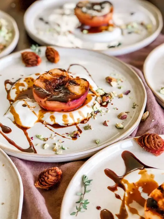 Grilled Peaches with Honey Yogurt