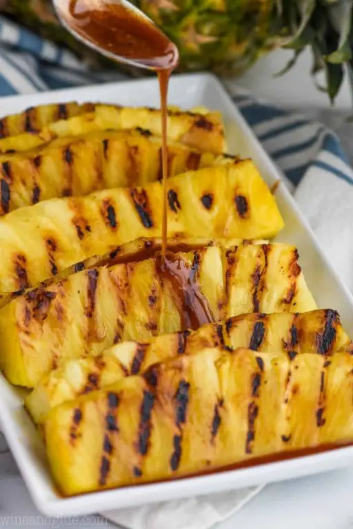 Grilled Pineapple with Honey Barbecue Drizzle