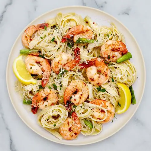 Grilled Shrimp Scampi Pasta