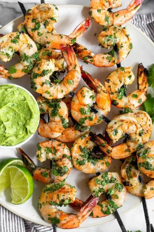 Grilled Shrimp with Cilantro Lime Sauce
