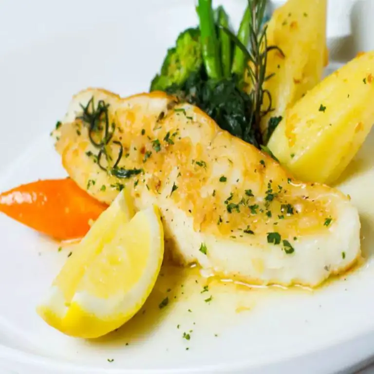 Grilled Sturgeon with Lemon Herb Butter
