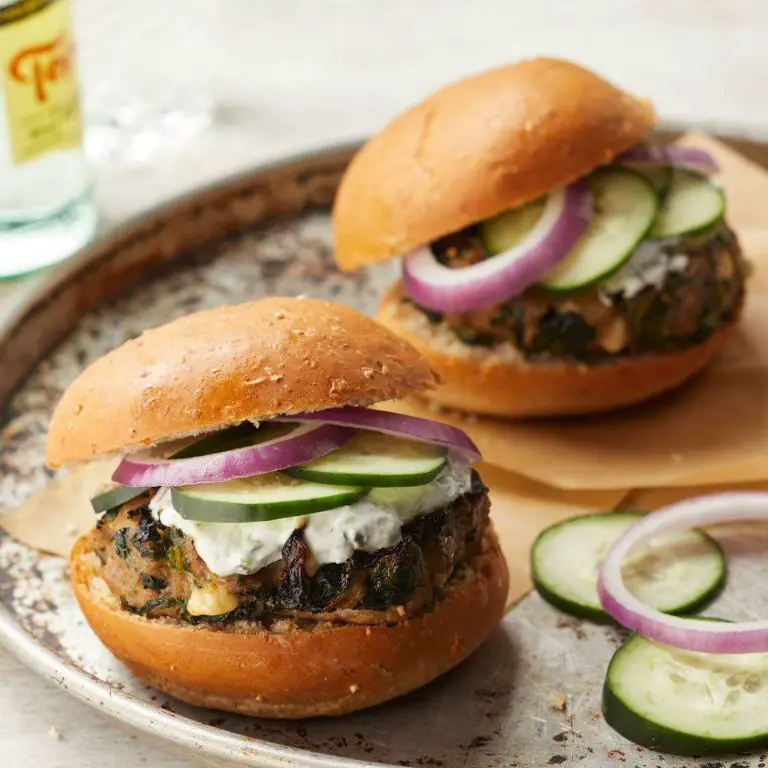 Grilled Turkey Burgers with Spinach