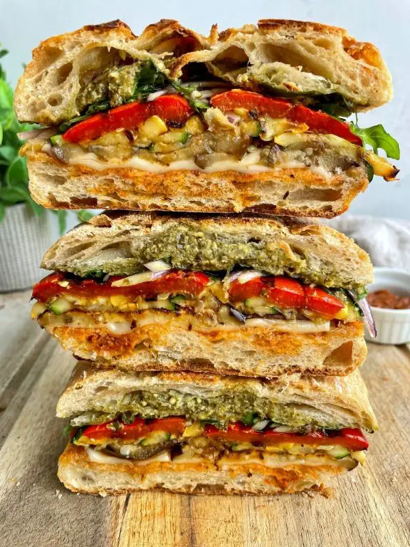 Grilled Vegetable Panini with Fresh Mozzarella