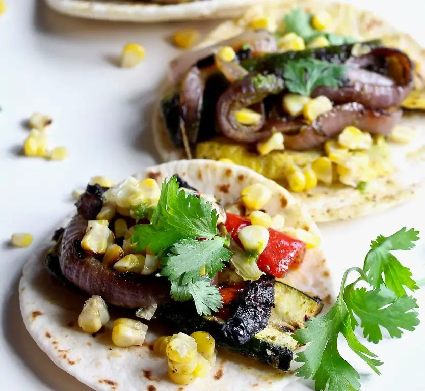Grilled Veggie Lavash Tacos