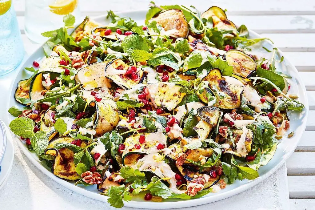 Grilled Zucchini and Eggplant Salad