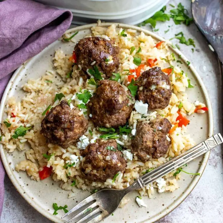 Ground Beef and Rice Meatballs