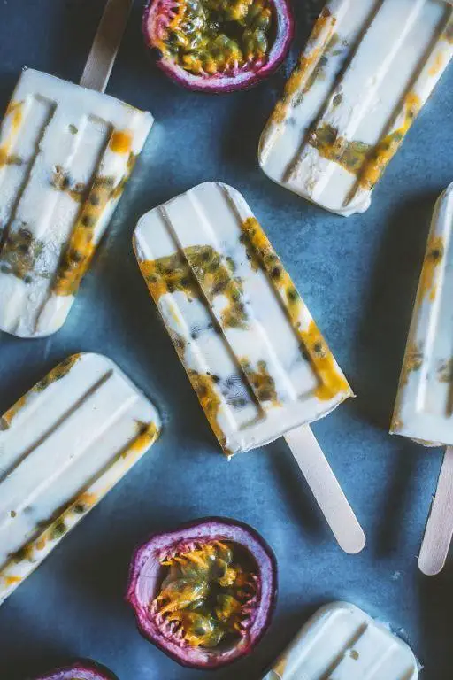 Guava Passionfruit Yogurt Popsicles