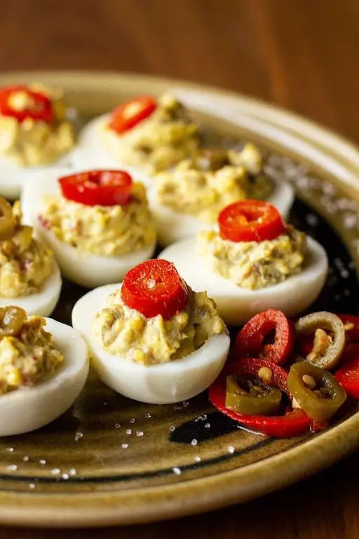 Hatch Chili Deviled Eggs