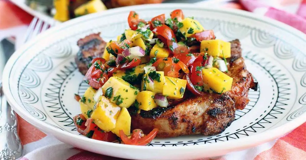 Healthy Pork Chops with Mango Salsa