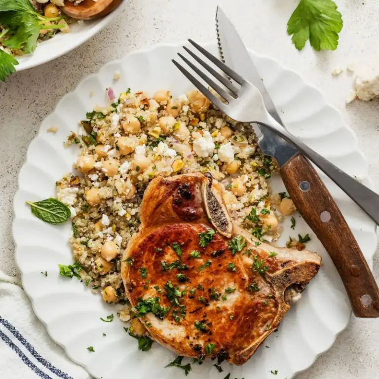 Herb-Crusted Pork Chops with Quinoa Salad